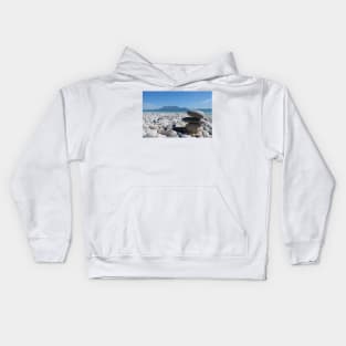 Blouberg Beach Table Mountain Stacked Rocks Kids Hoodie